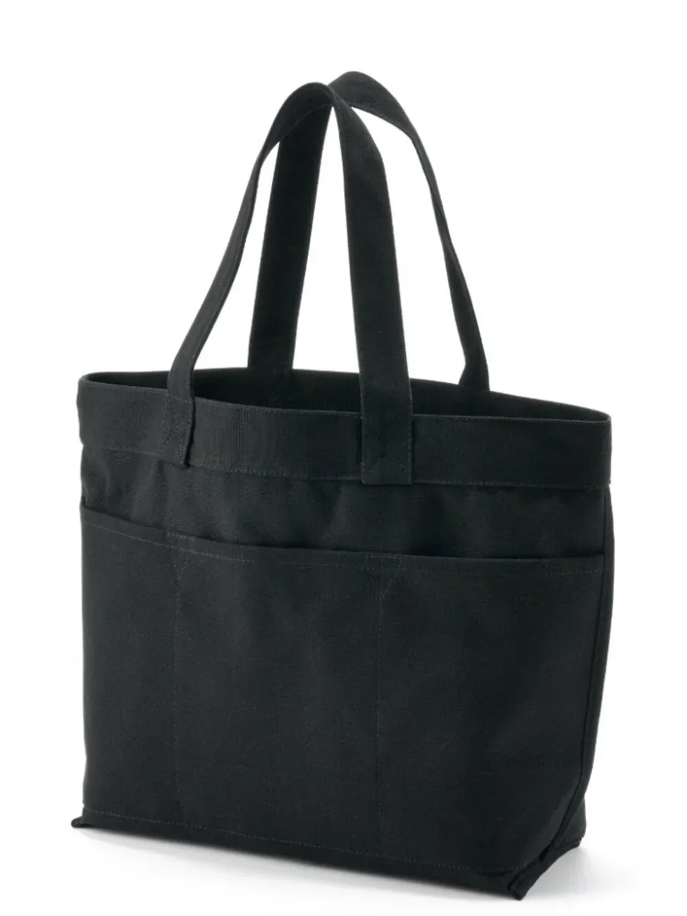 MUJI Black Canvas Wide Tote Bag